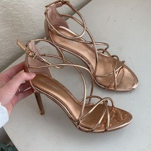 gianni bini rose gold strappy heels talisia tubular